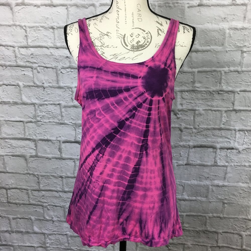 Stranded Pink & Purple Tie Dye Tank Top Size L